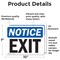 Signmission Exit Sign, Vinyl Decal, 10 in W, 7 in H, Exit OS-2PACK-NS-D-710-L-12248 - alternate 2
